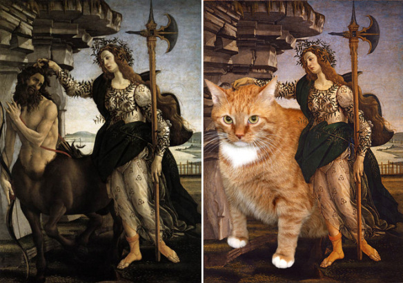 18 Famous Paintings Improved by Cats