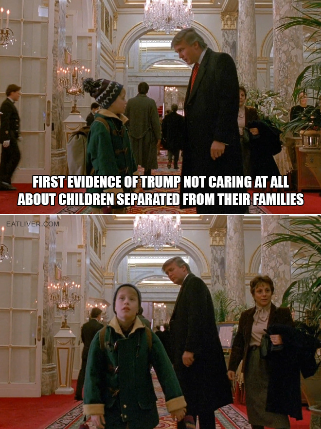 First evidence of Trump not caring at all about children separated from their families.