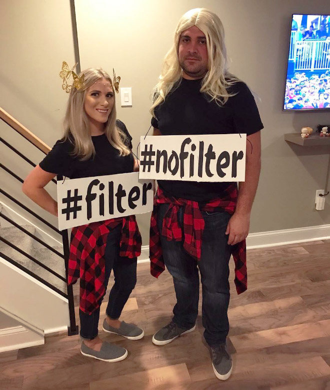 #nofilter and #filter Halloween costumes.