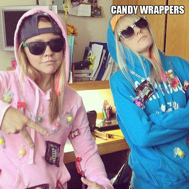 Candy wrappers.