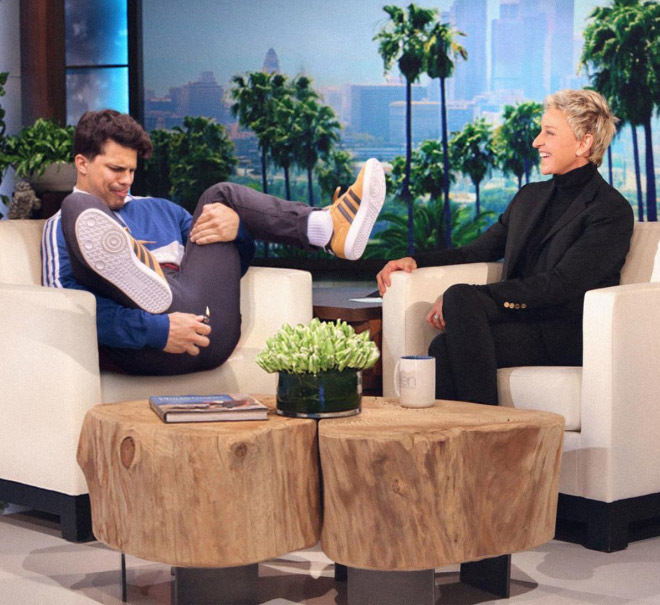 Hanging out with Ellen.