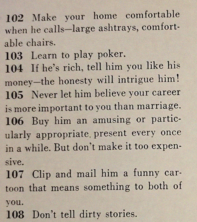 Vintage dating advice.