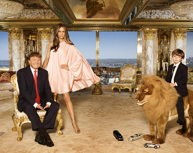 Trump with his beloved family.