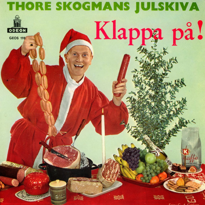 Christmas sausage album cover.