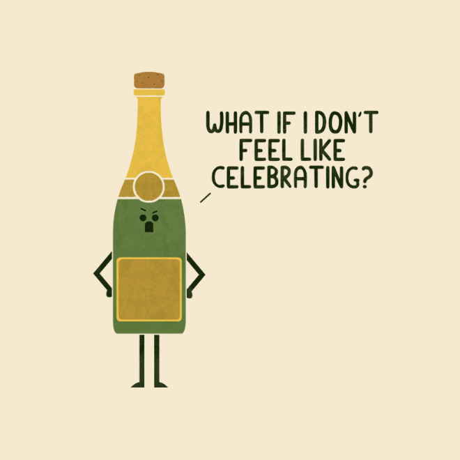Angry champagne.