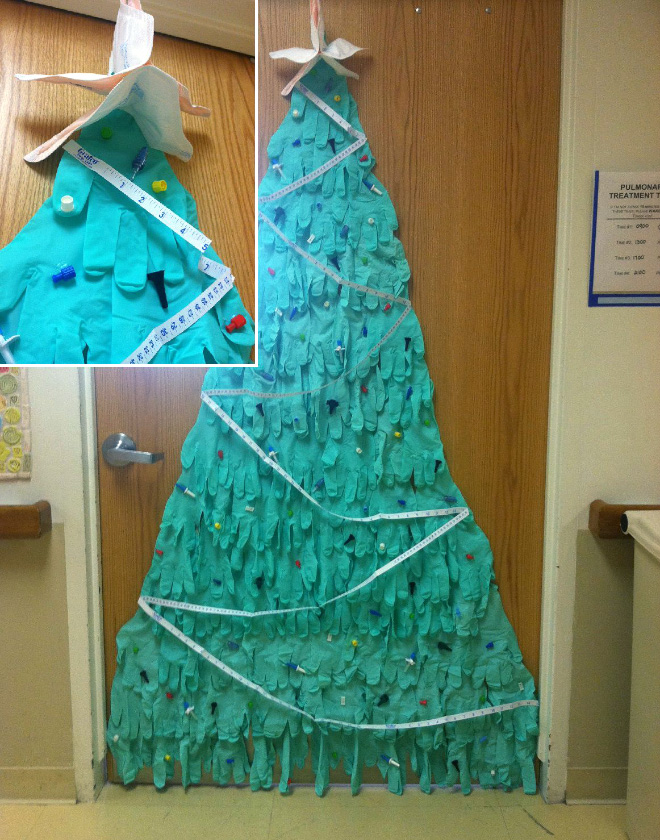 Funny Christmas tree at the hospital.