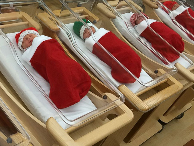 Cute hospital Christmas idea.
