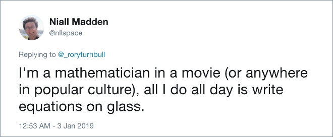 Mathematician in movies.