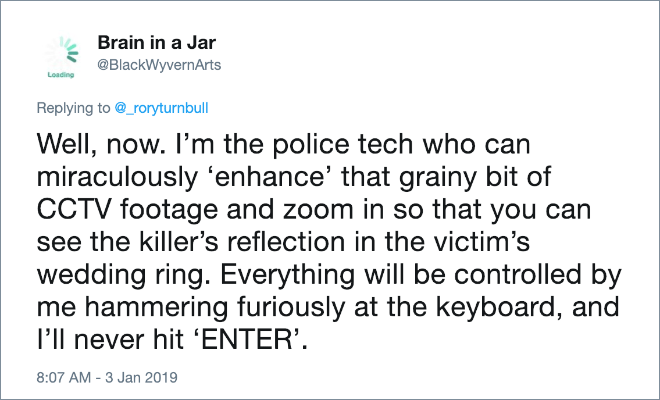 Police tech guy in movies.