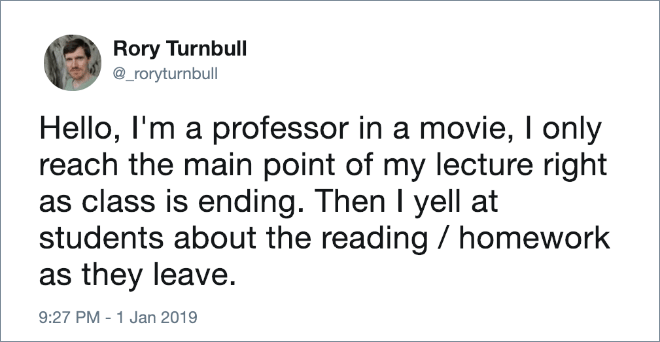 Professor in movies.