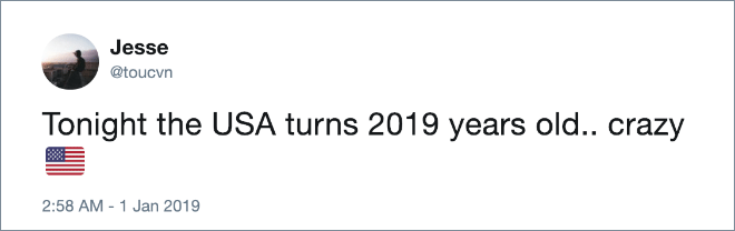 USA turns 2019! Yay!