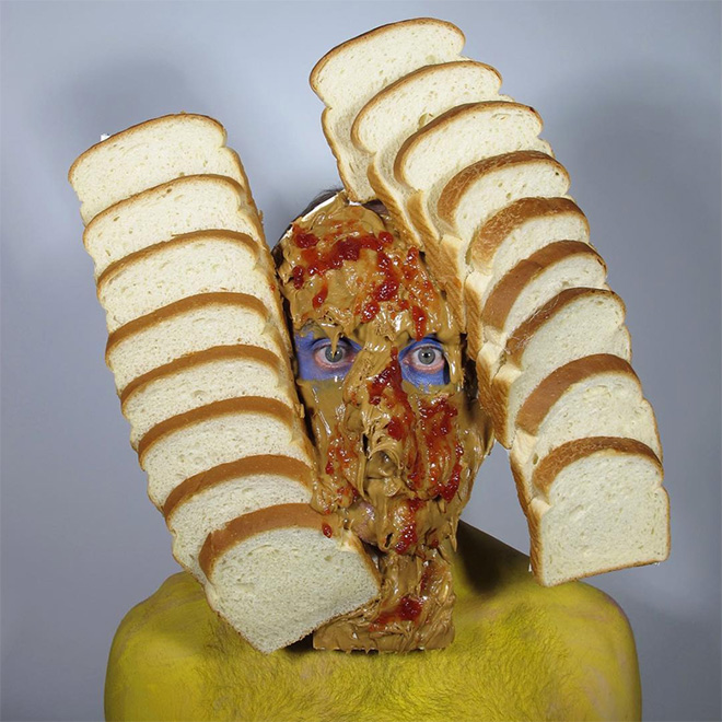 Crazy self portrait with peanut butter and jelly.