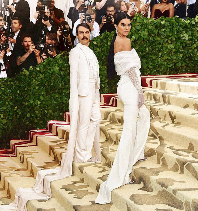 Kendall Jenner posing with Kirby Jenner.
