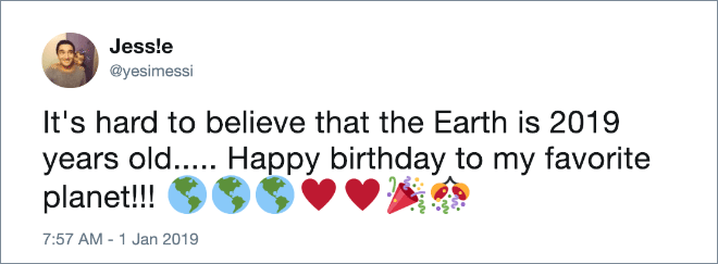 Happy birthday, Earth!