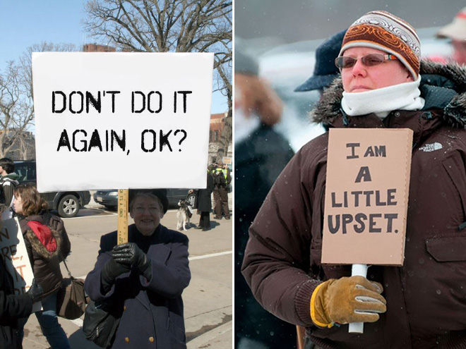 Canadian protesters.