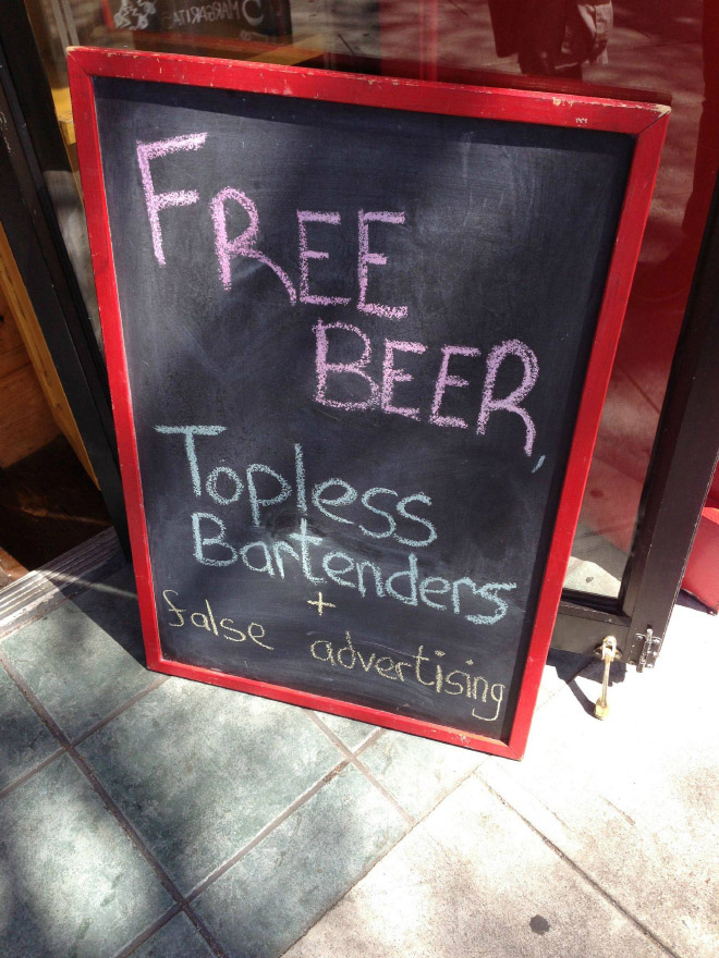 Clever bar sign.