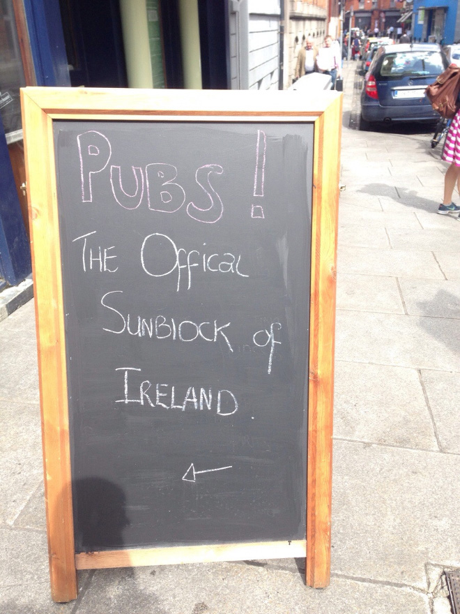 The official sunblock of Ireland.