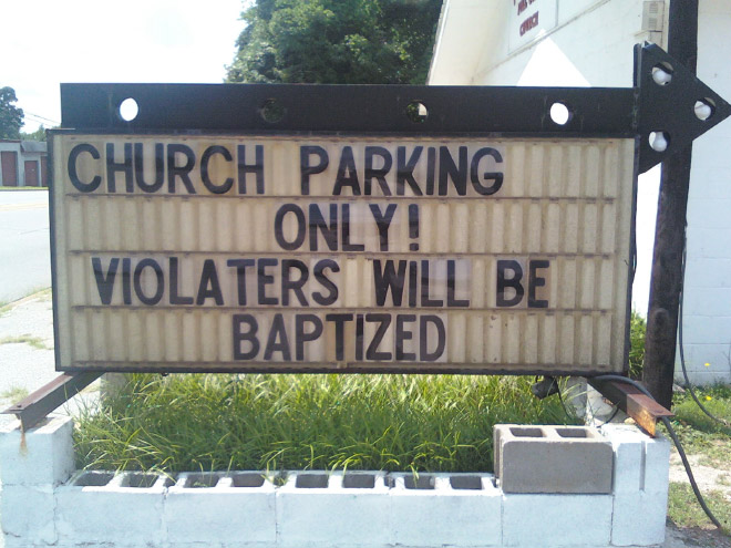 Church parking only!