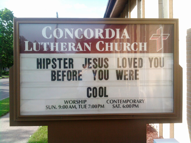 Hipster Jesus loved you before you were cool.