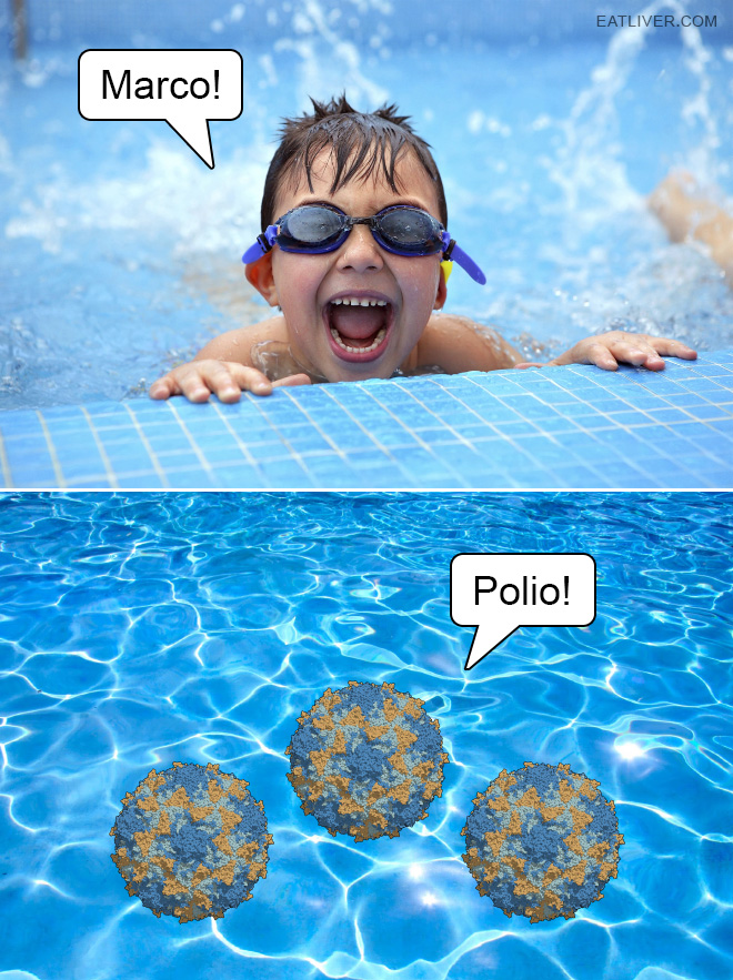 Unvaccinated kids at the pool.