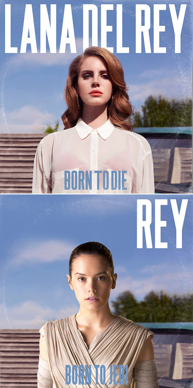 Lana Del Ray album cover improved with Star Wars characters.