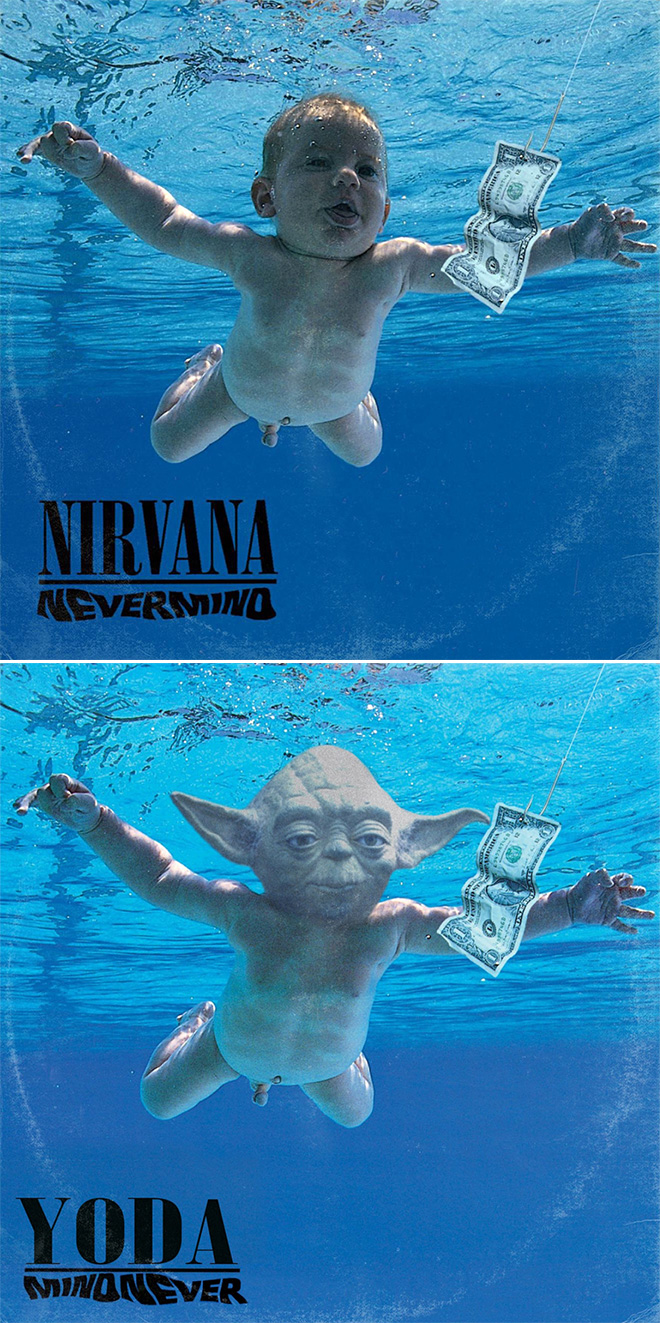 Nirvana album cover improved with Star Wars characters.