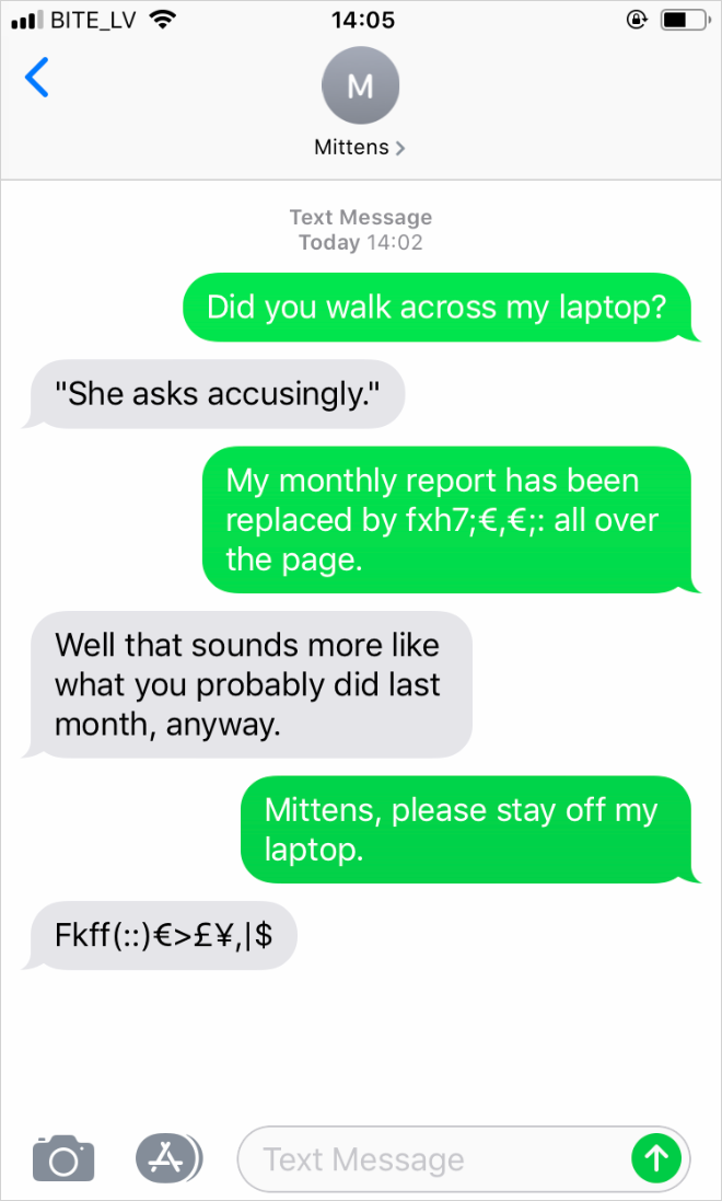 If your cat could text you...