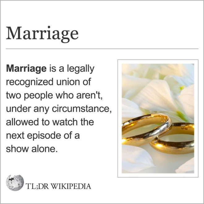 The definition of marriage.