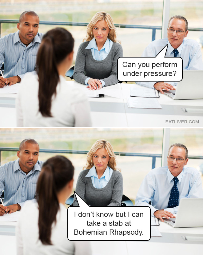 Brilliant job interview answer.