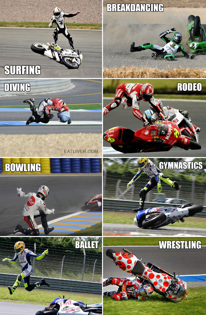 The many types of motorcycle racing.