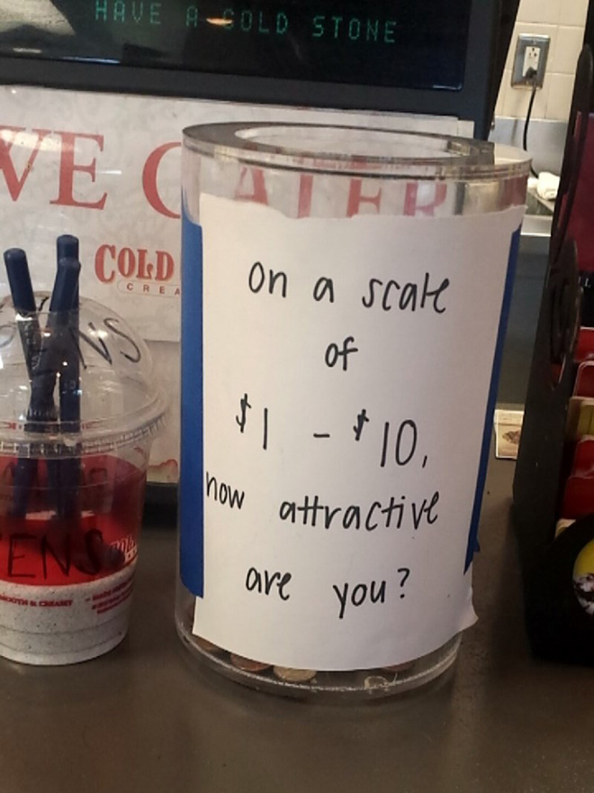 Hilarious tip jar.