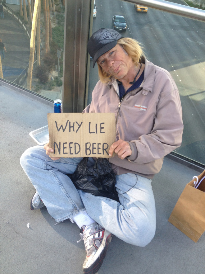 Hilarious homeless sign.