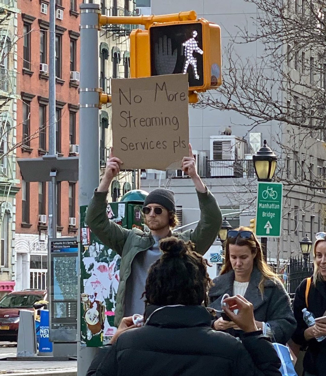 This guy will protest about anything...