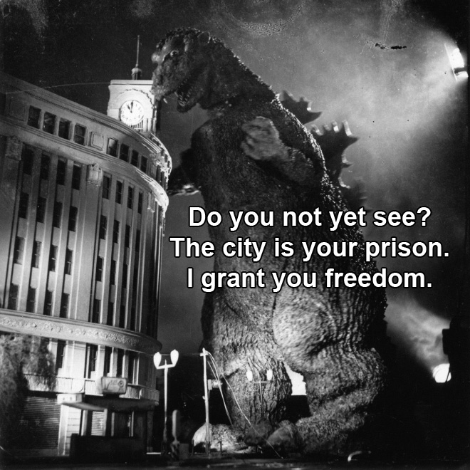 Godzilla haiku.