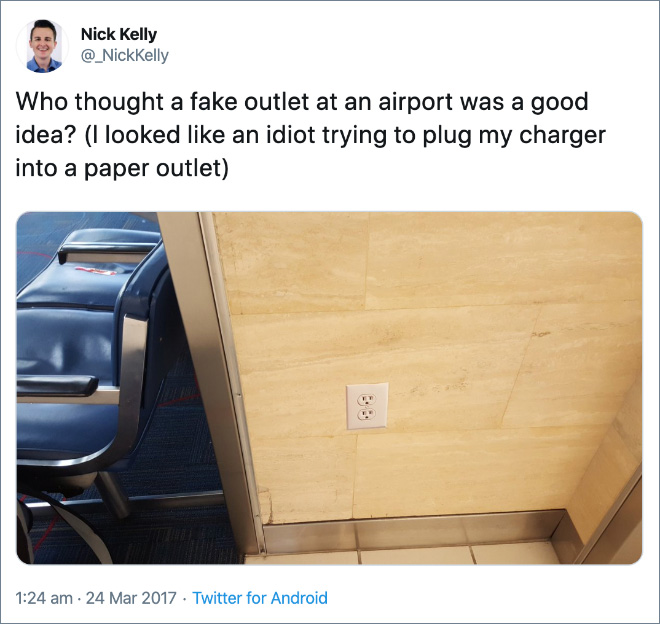 Evil airport prank.