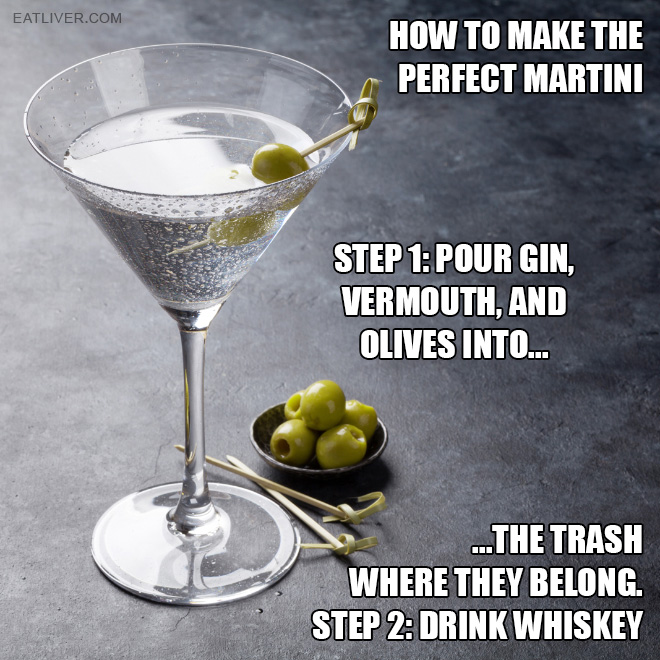 Just two simple steps that will 100% make your martini a success.
