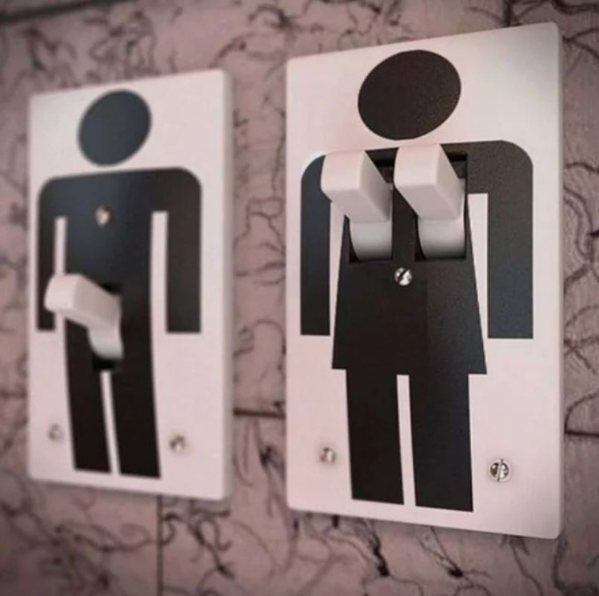 Funny toilet sign.