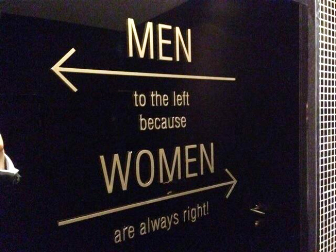Funny toilet sign.
