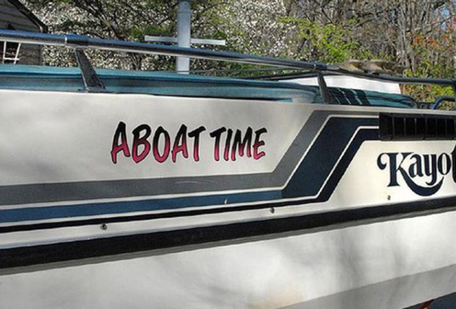 Brilliant boat name.