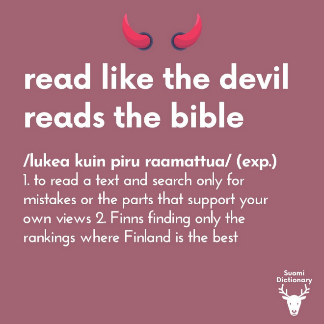 Funny Finnish saying translated.