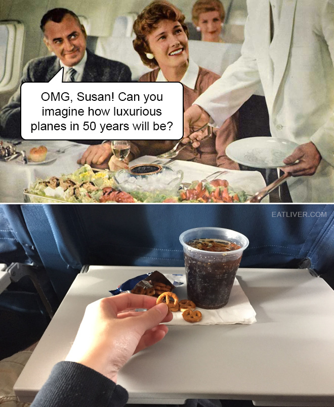 OMG, Susan! Can you imagine how luxurious planes in 50 years will be?