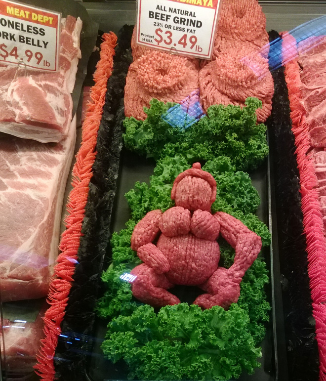 Beautiful meat art.