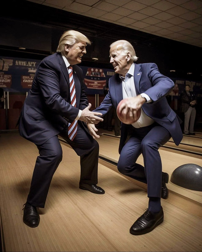 Donald Trump and Joe Biden as best friends.