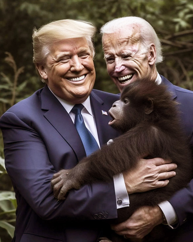 Donald Trump and Joe Biden as best friends.